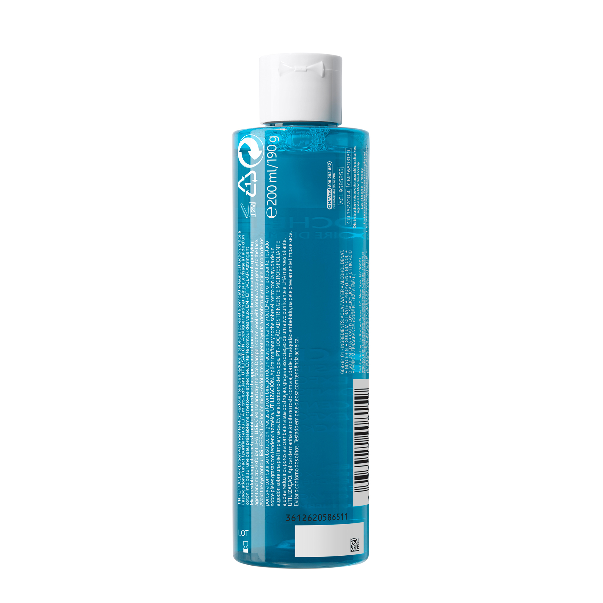 La Roche-Posay Effaclar lozione Astringente Microesfoliante per pelle mista, grassa o a tendenza acneica 200 ml