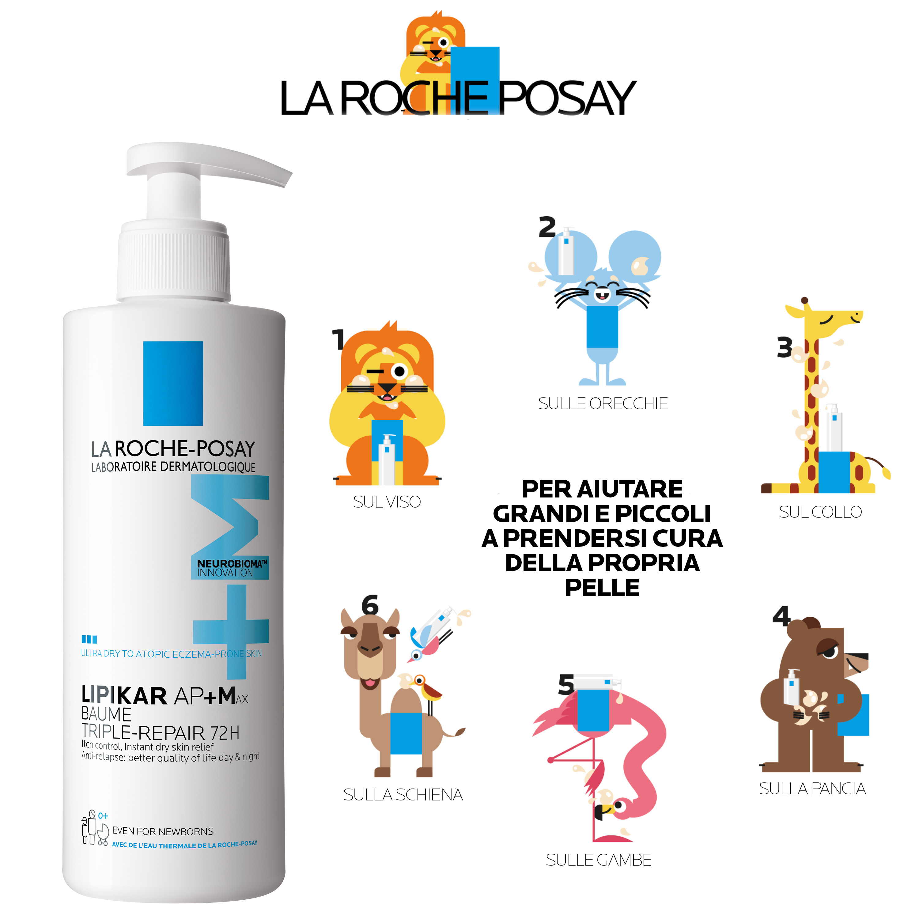La Roche-Posay Lipikar - Baume AP+MAX Balsamo Relipidante Per Pelle Secca 400 ml