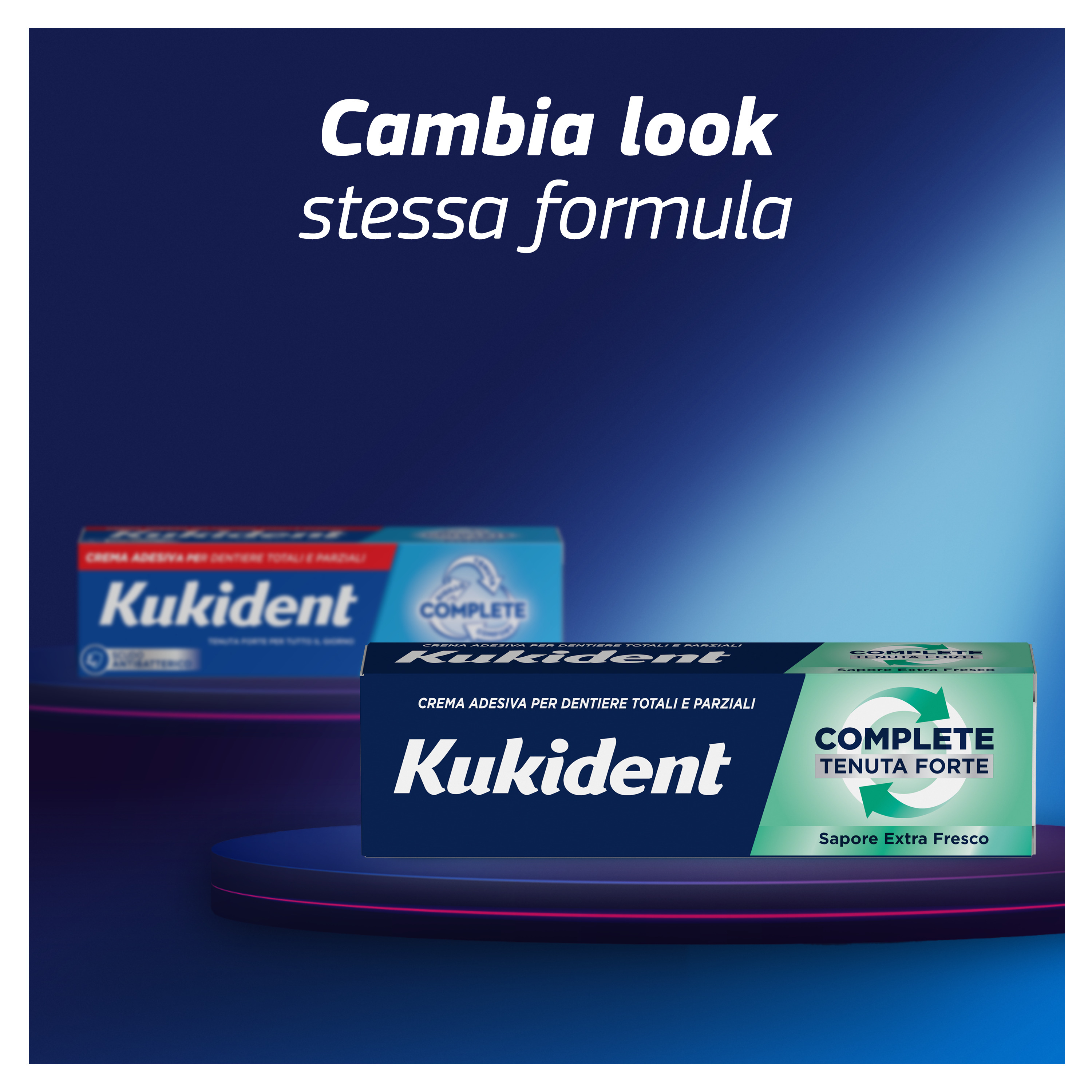 Kukident Complete Tenuta Forte Sapore Extra Fresco - Crema Adesiva Per Dentiere 47 g