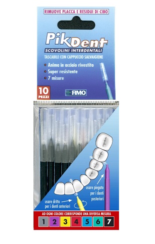 Pikdent Scovolino Interdentale 7 Nero 1,2 mm 10 Pezzi