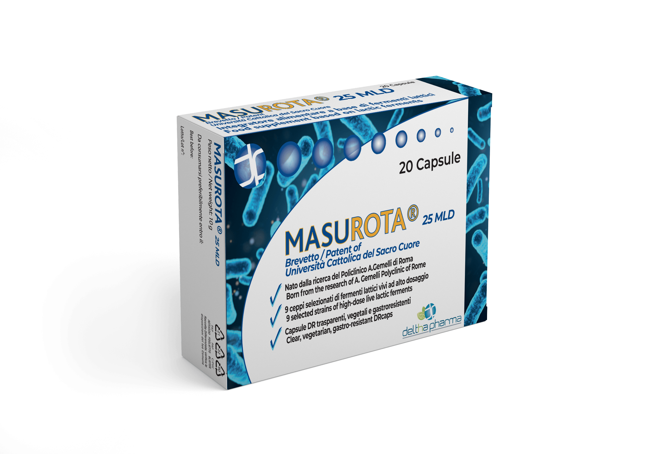 Masurota 50 MLD Integratore per il benessere intestinale 20 Capsule