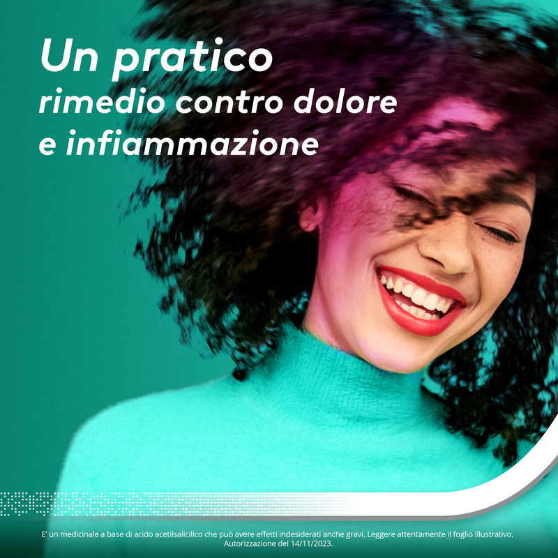 Aspirina in Granuli Senza Acqua, Antidolorifico e Antinfiammatorio contro Mal di Testa, Dolore e Infiammazione,  Aroma Cola, 20 Buste orosolubili