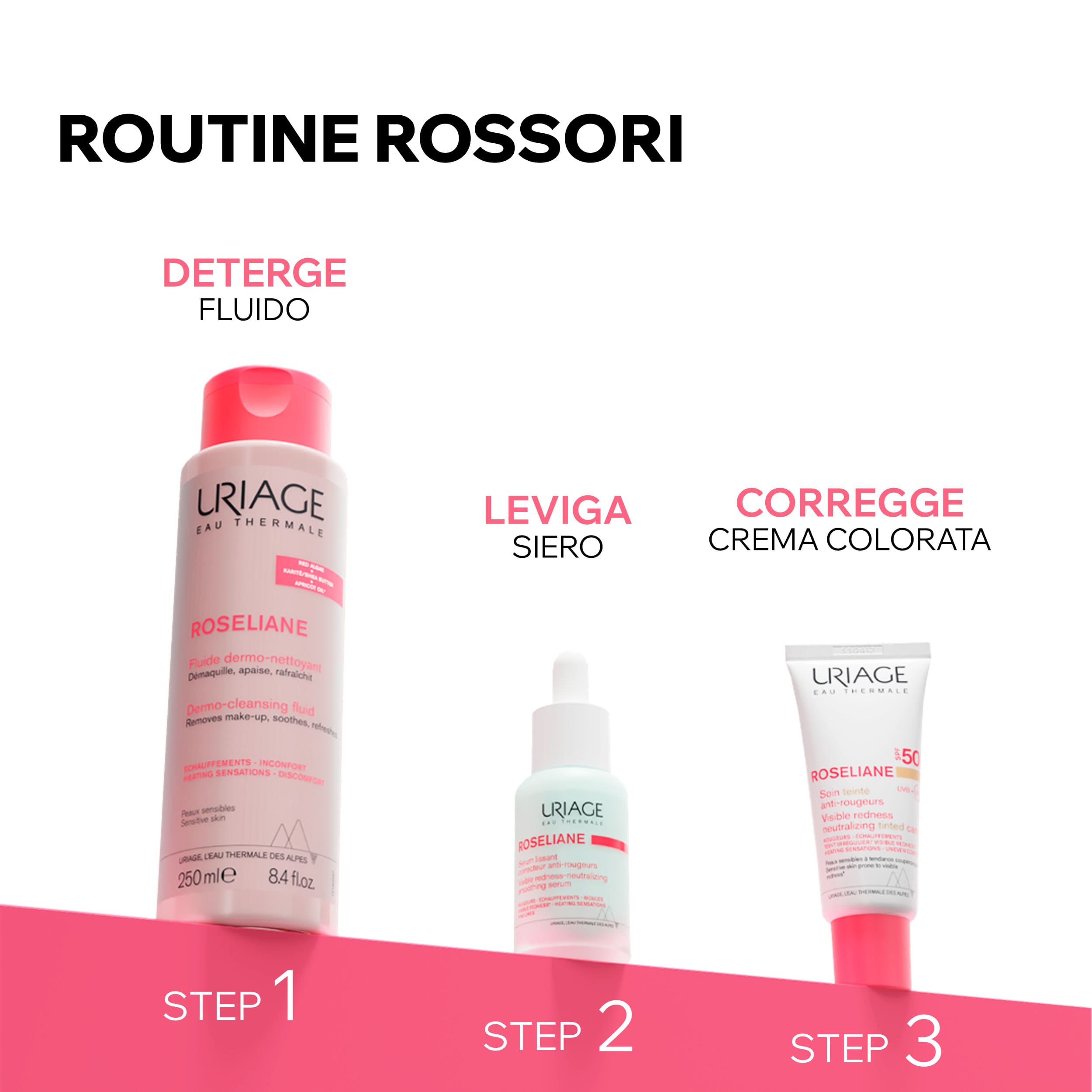 Uriage - Roséliane Crema Colorata Anti-Rossori Lenitiva SPF50+ Per Pelle Sensibile 40 ml - Tonalità Chiara