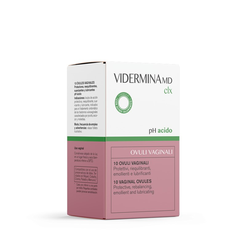 Vidermina CLX Ovuli Vaginali Secchezza Vaginale 10 Ovuli