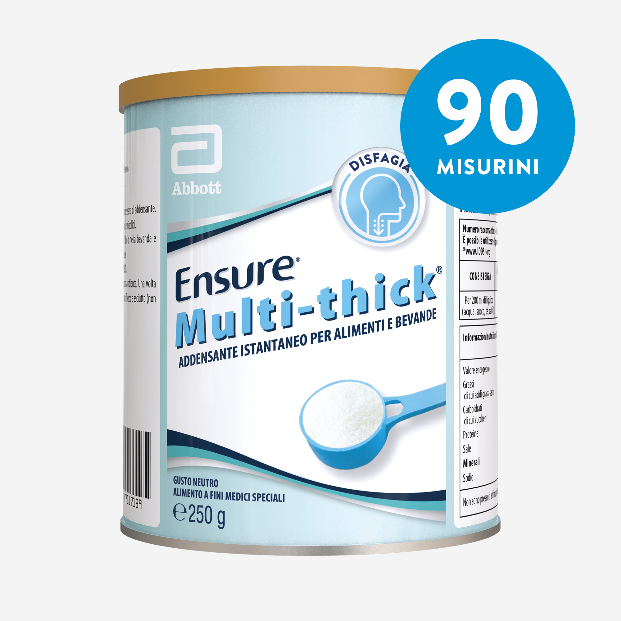 Ensure Multi-Thick - Addensante Alimentare Istantaneo Per Cibi E Bevande 250 g