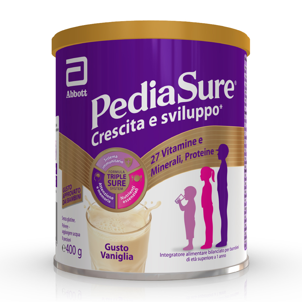 PediaSure Crescita E Sviluppo Vaniglia 400 g - Integratore Multivitaminico Per Bambini