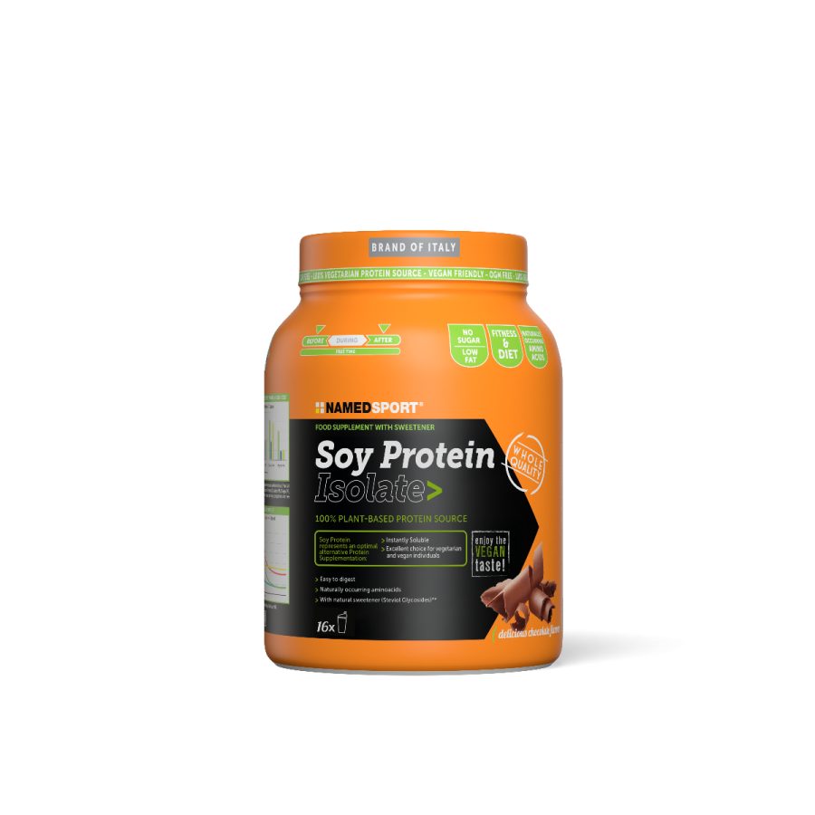 Named Sport - Soy Protein Isolate Gusto Delicious Chocolate 500 g - Proteine Isolate Della Soia In Polvere