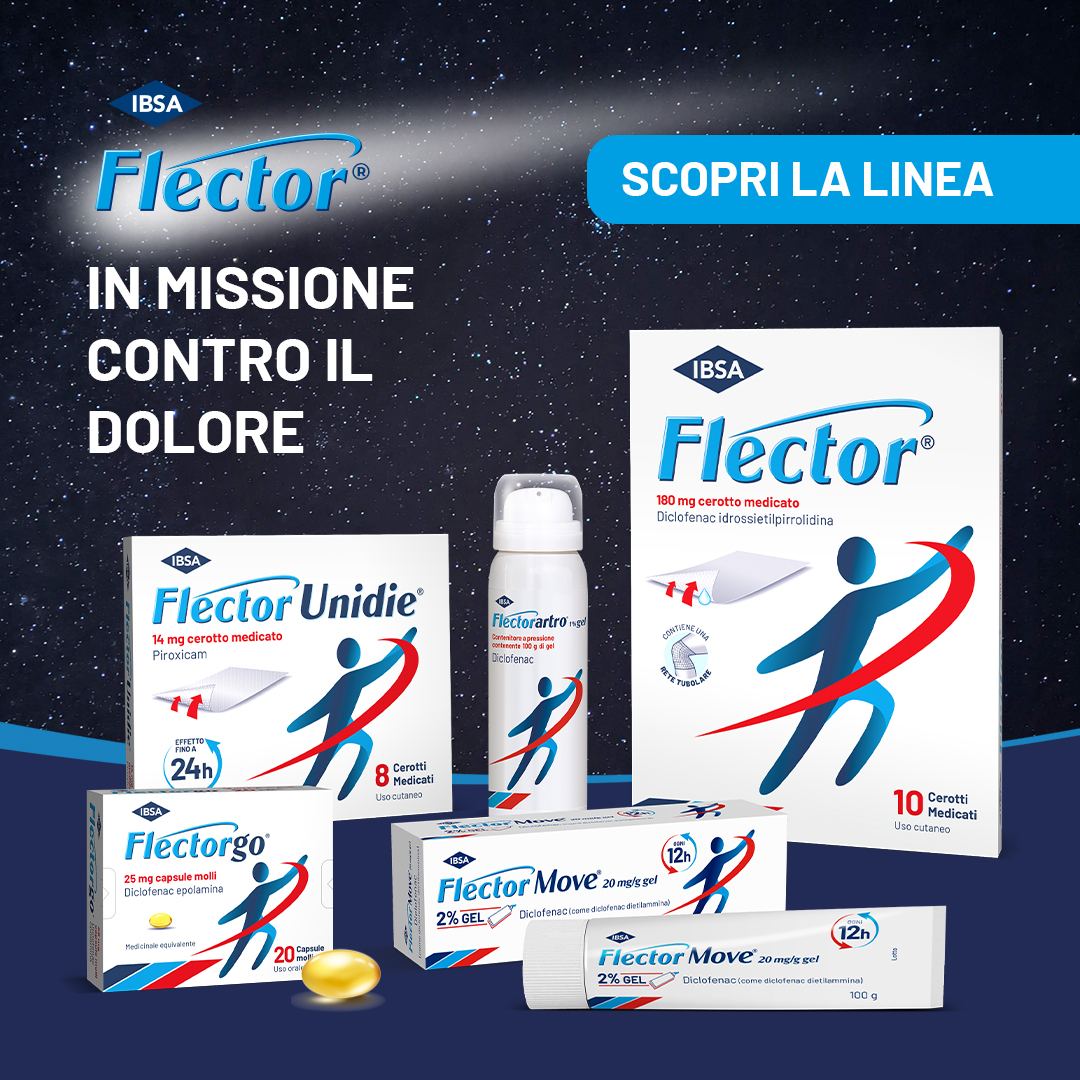 FLECTOR UNIDIE - Cerotto medicato contro mal di schiena, dolori articolari e muscolari - 4 Cerotti Medicati 14mg