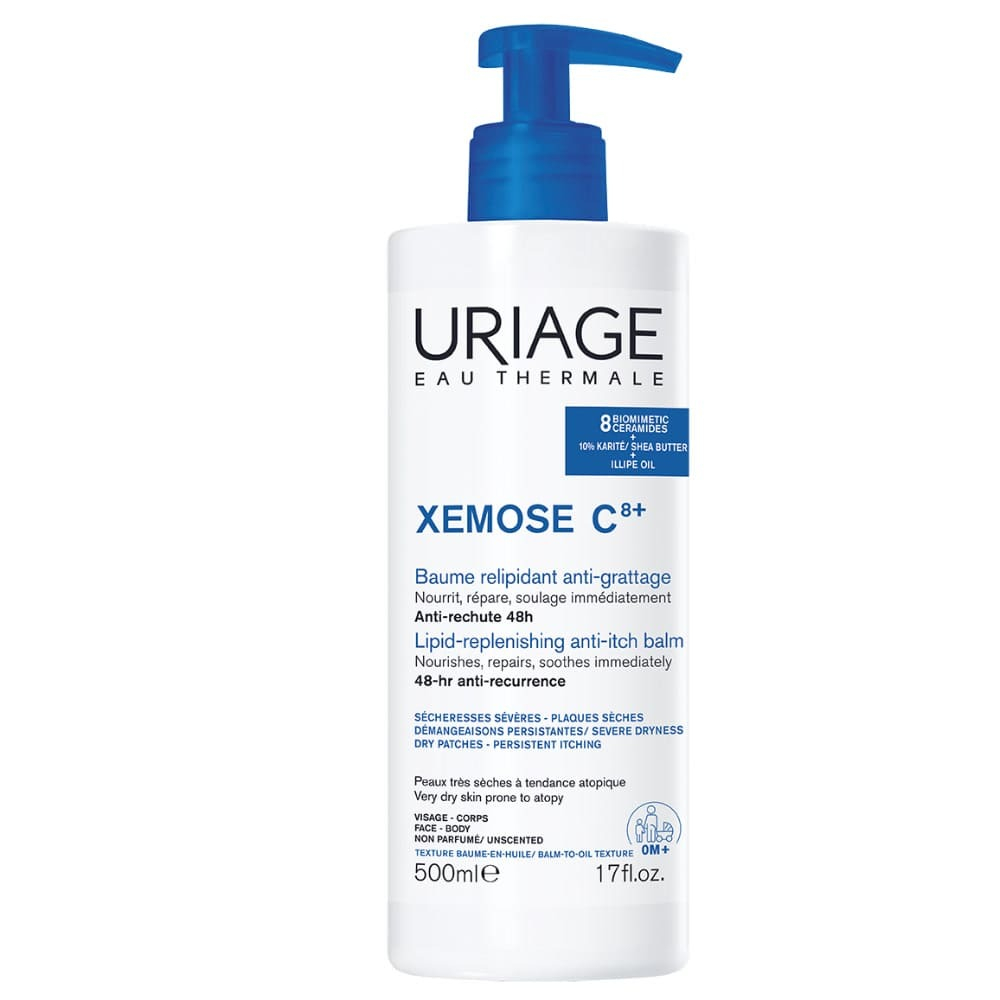 Uriage Xémose C8+ Balsamo Relipidante Antiprurito Per Pelle Molto Secca E Atopica 500 ml