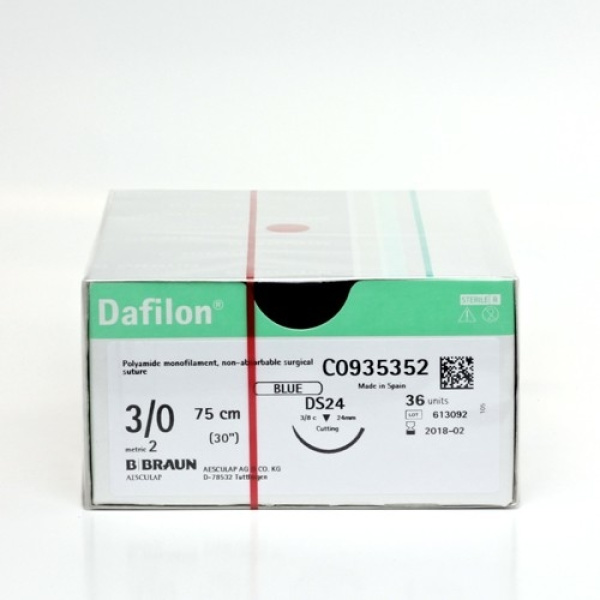 SUTURA DAFILON BLU USP 3/0 (2) 75CM DS24 (tagliente) - B.BRAUN