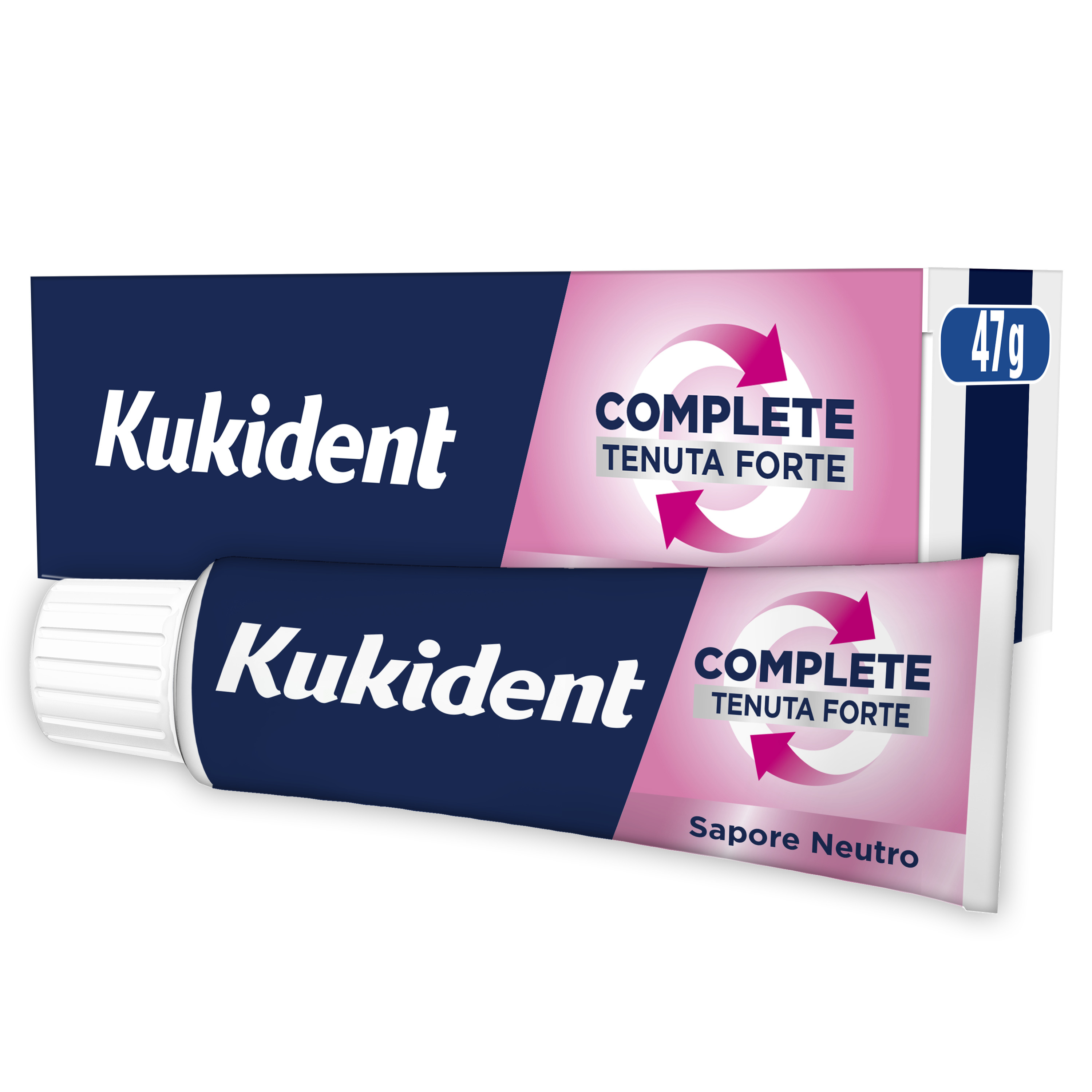 Kukident - Complete Tenuta Forte Aroma Neutro - Crema Adesiva Per Protesi Totali E Parziali 47 g