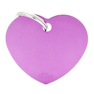 MY FAMILY MEDAGLIETTA CUORE (S) ALLUMINIO VIOLA (REF. MFB71)