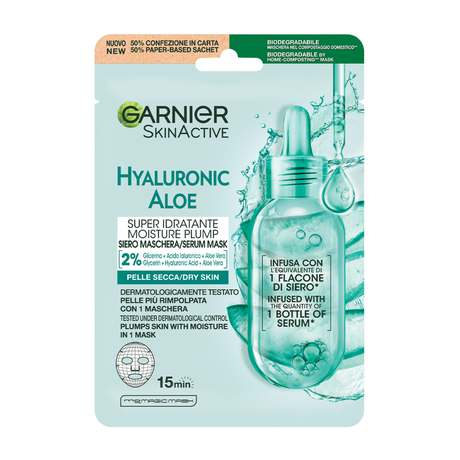 GARNIER MASCHERA TESSUTO HYDRA