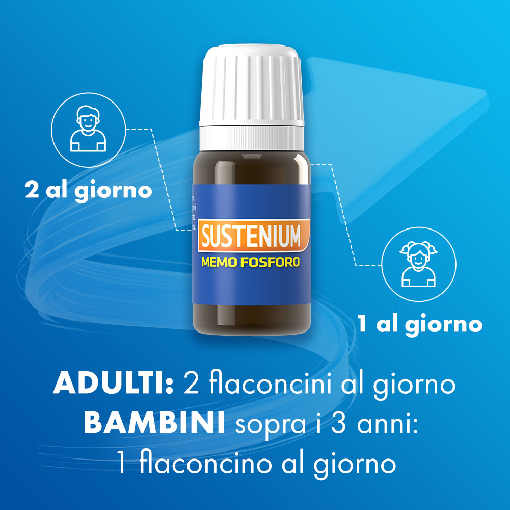 Sustenium Memo Fosforo Integratore Memoria e Concentrazione 10 Flaconcini
