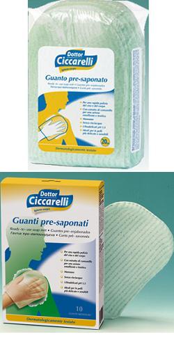Guanto Pre-Saponato Dr. Ciccarelli - per la detersione di viso e corpo - 20 pezzi