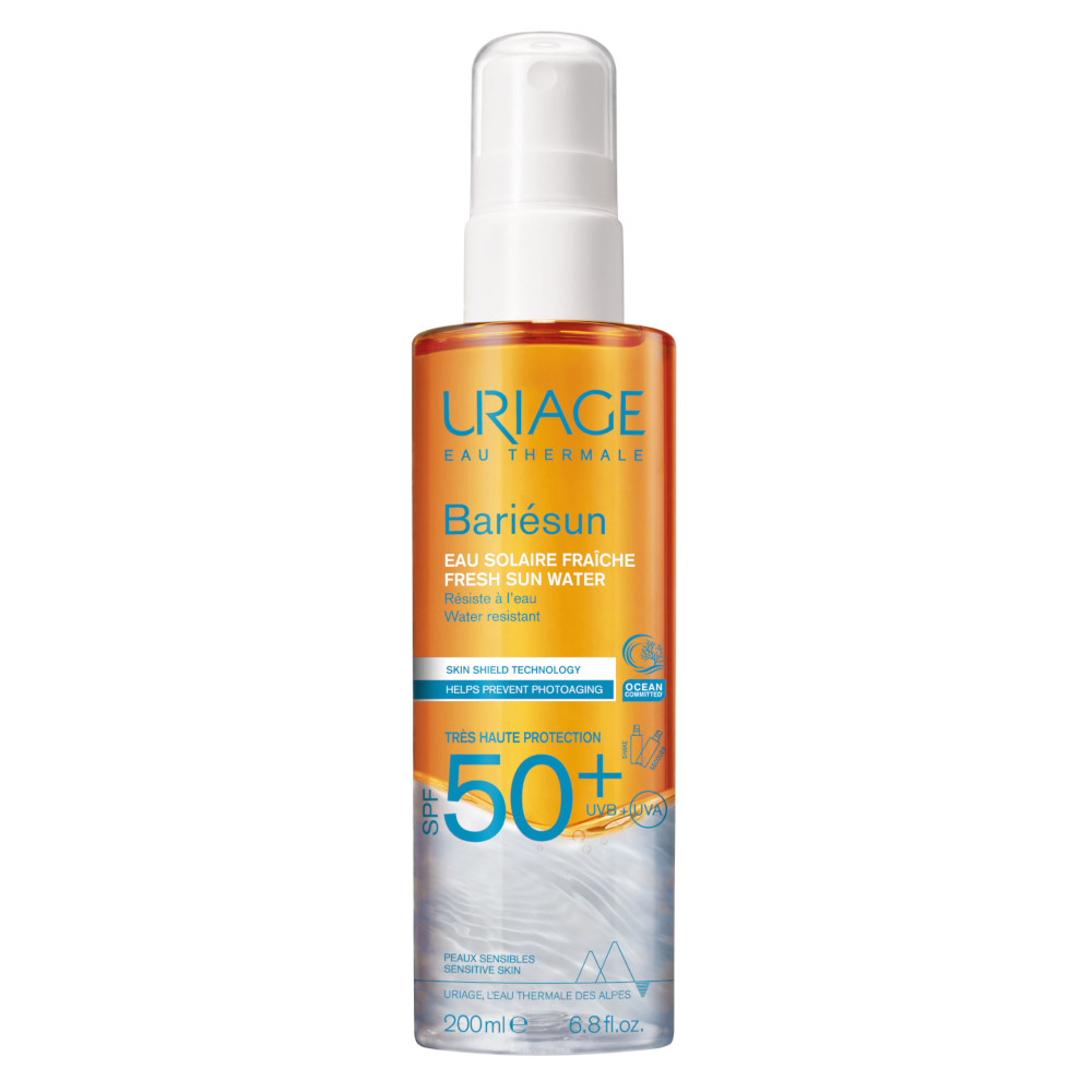 Uriage Bariesun Acqua Solare Fresca SPF50+ - Protezione Solare Viso, Corpo E Capelli 200 ml