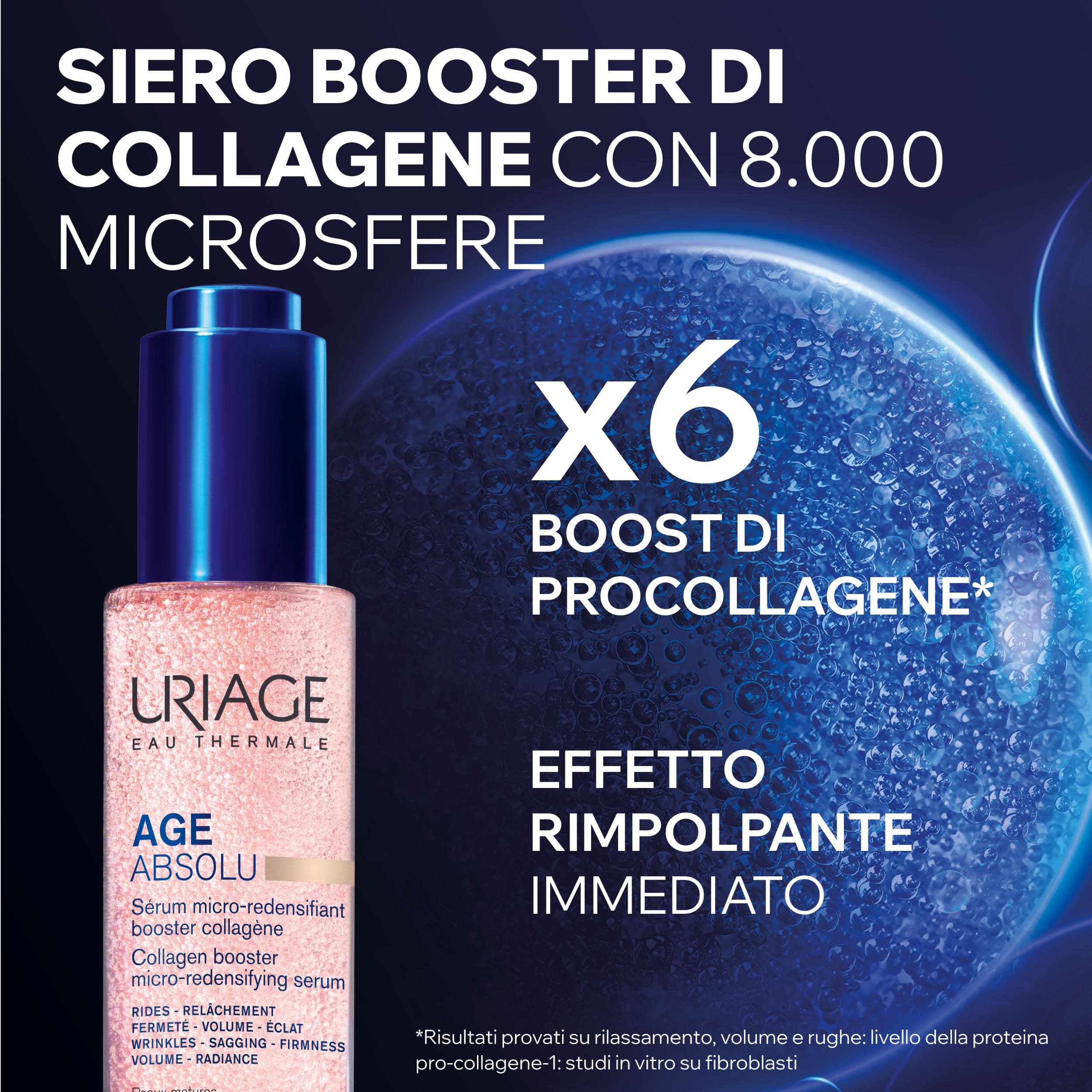 Uriage Age Absolu - Siero Antiage Micro-Ridensificante Booster Di Collagene 30 ml