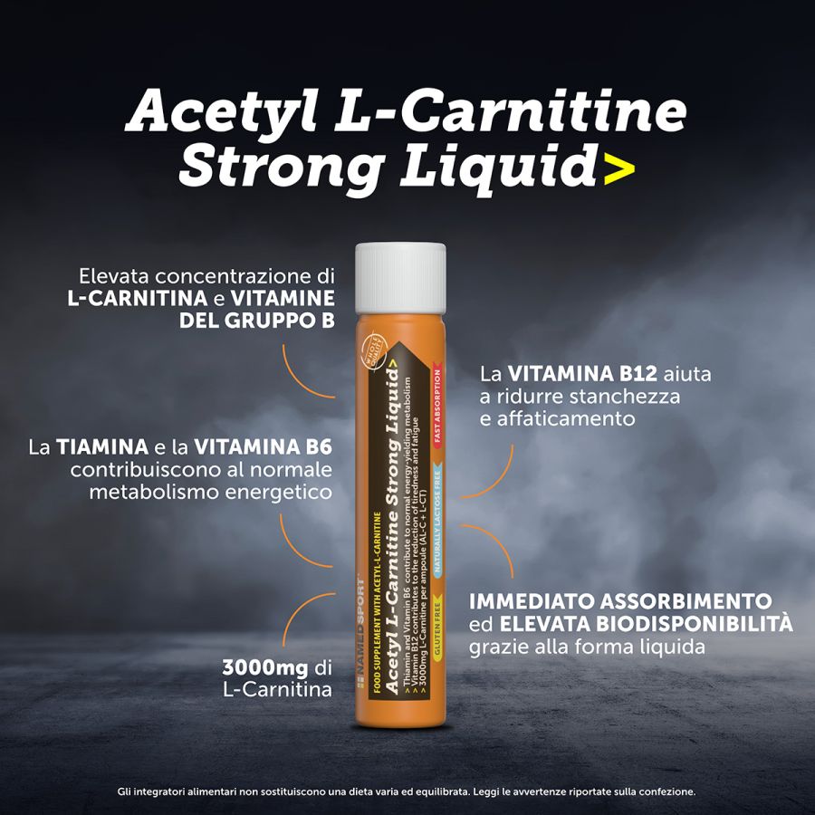 Named Sport - Acetyl L-Carnitine Strong Liquid - Integratore Di Carnitina 25 ml