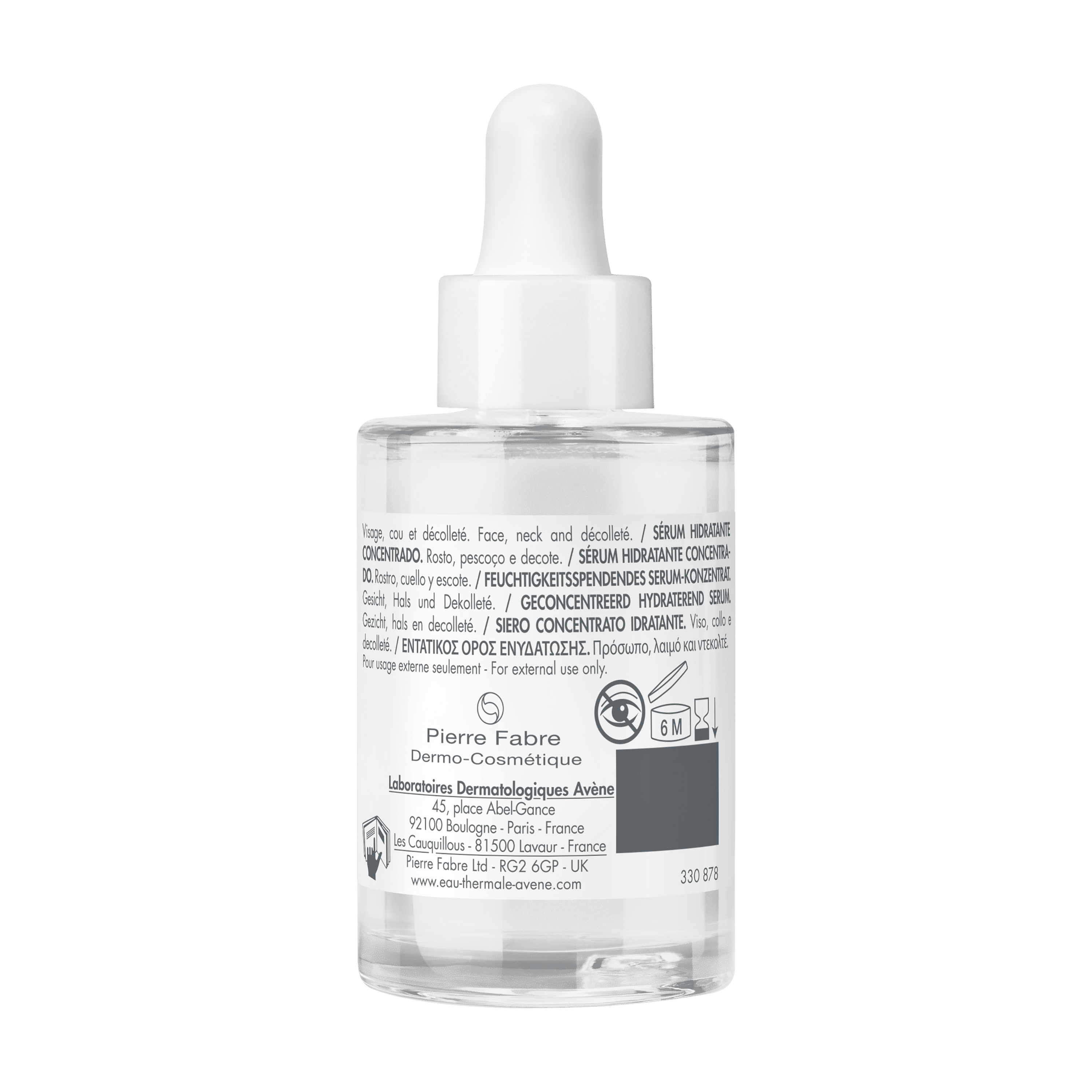 Eau Thermale Avène Hydrance Boost Siero Concentrato Idratante, Idratazione 48h, con Acido Ialuronico, Pelle secca e disidratata, 30ml 