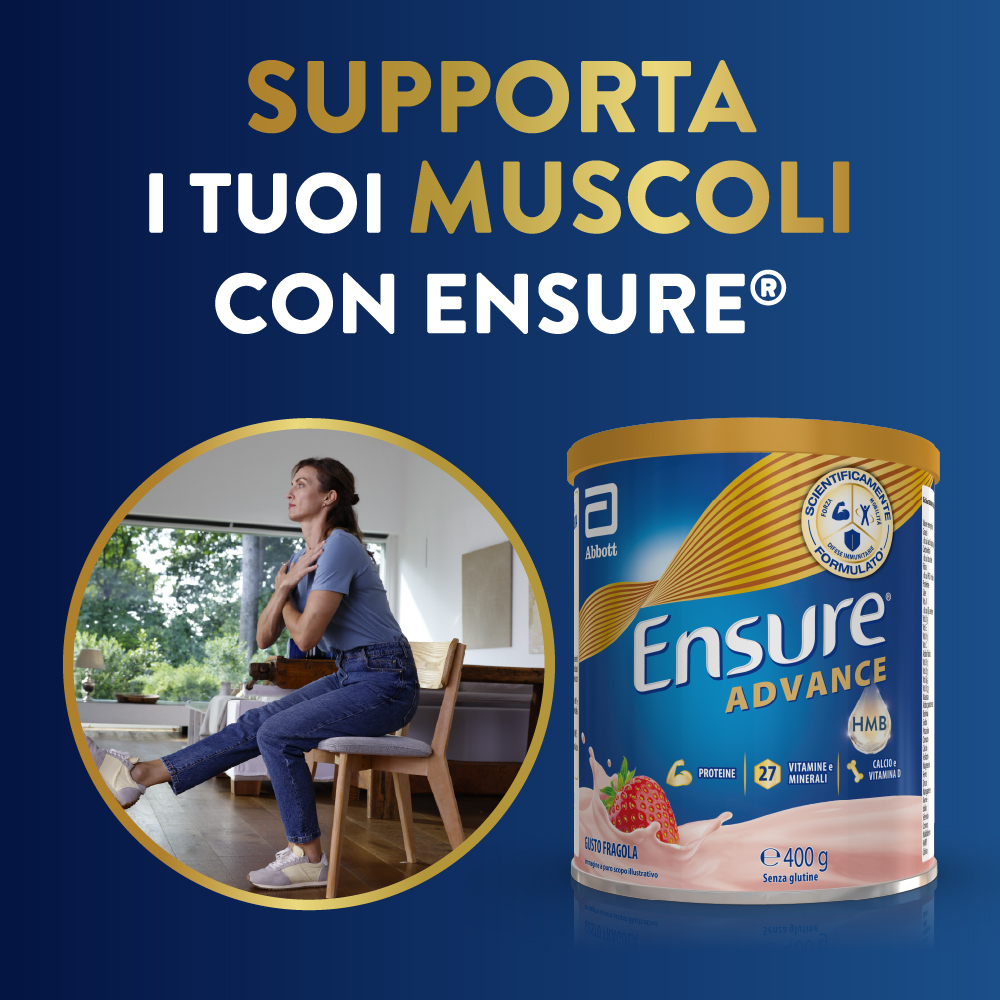 Ensure Advance Fragola 400 g Polvere - Integratore Di Vitamine E Minerali