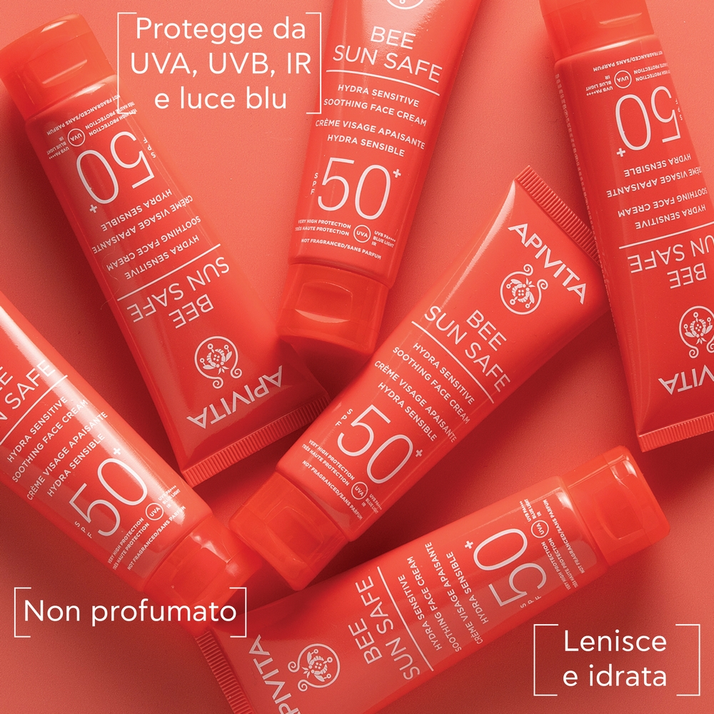 Apivita - Bee Sun Safe - Hydra Sensitive SPF50+ Crema Viso Lenitiva Per Pelli Sensibili 50 ml