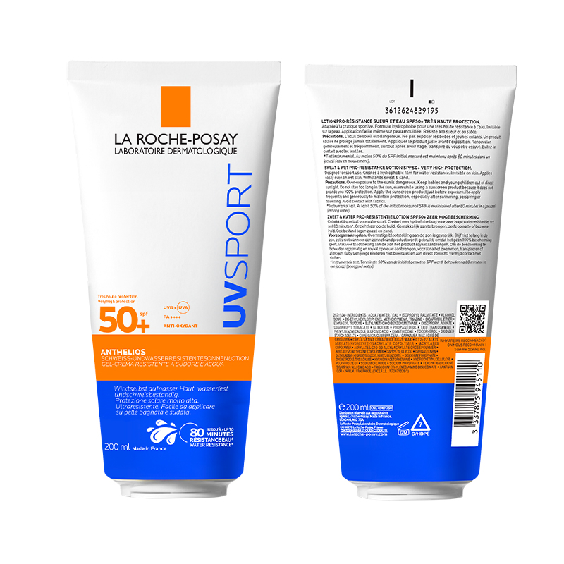 La Roche-Posay Anthelios Uvsport Gel-Crema - Protezione Solare SPF50+ Viso E Corpo 200 ml
