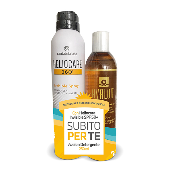 Heliocare 360° - Invisible Spray SPF50+ 200 ml + Detergente Fluido 250 ml