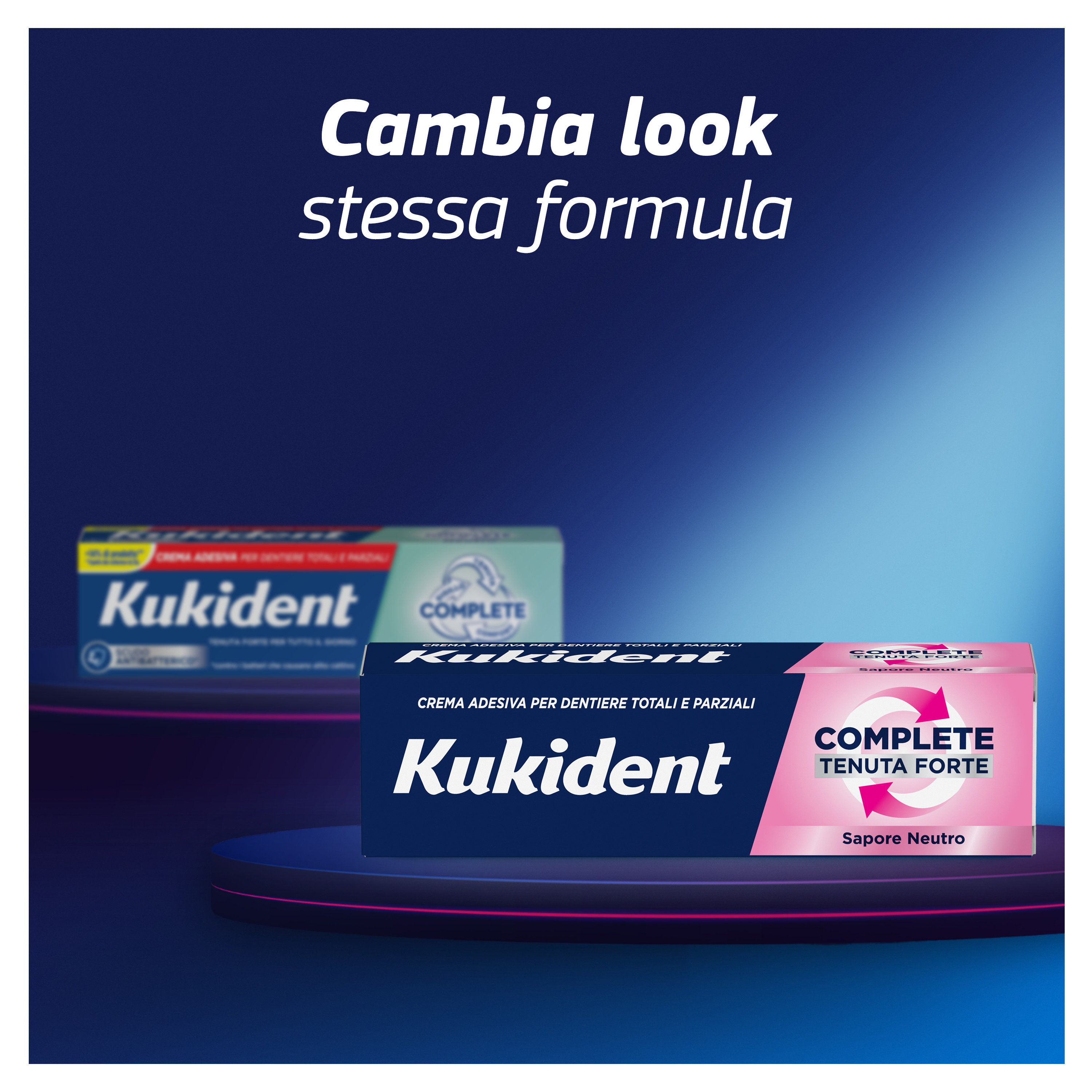 Kukident - Complete Tenuta Forte Aroma Neutro - Crema Adesiva Per Protesi Totali E Parziali 70 g