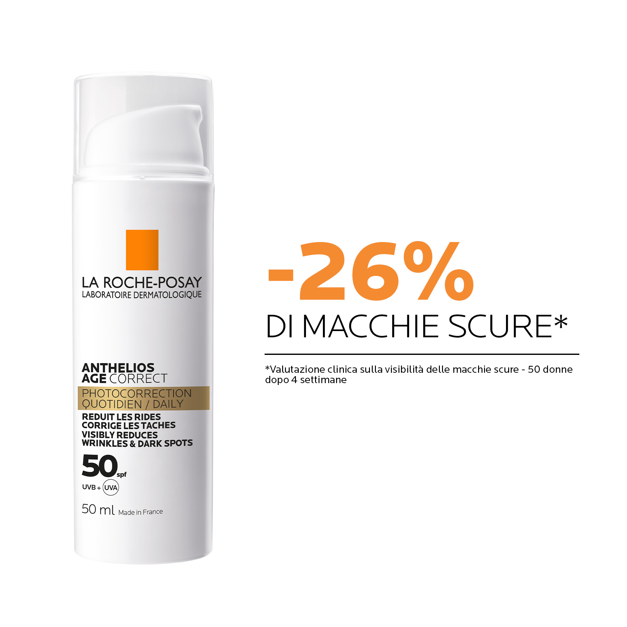 La Roche-Posay Anthelios Age Correct - Trattamento Foto-Correttivo SPF50 Viso 50 ml