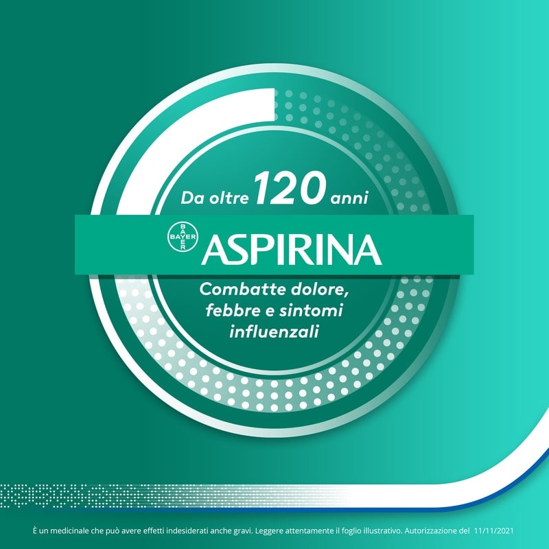 Aspirina Influenza e Naso Chiuso, Granulato per Soluzione Orale, 500mg Acido Acetilsalicilico + 30mg Pseudoefedrina, Effetto Antipiretico e Decongestionante, 10 Bustine