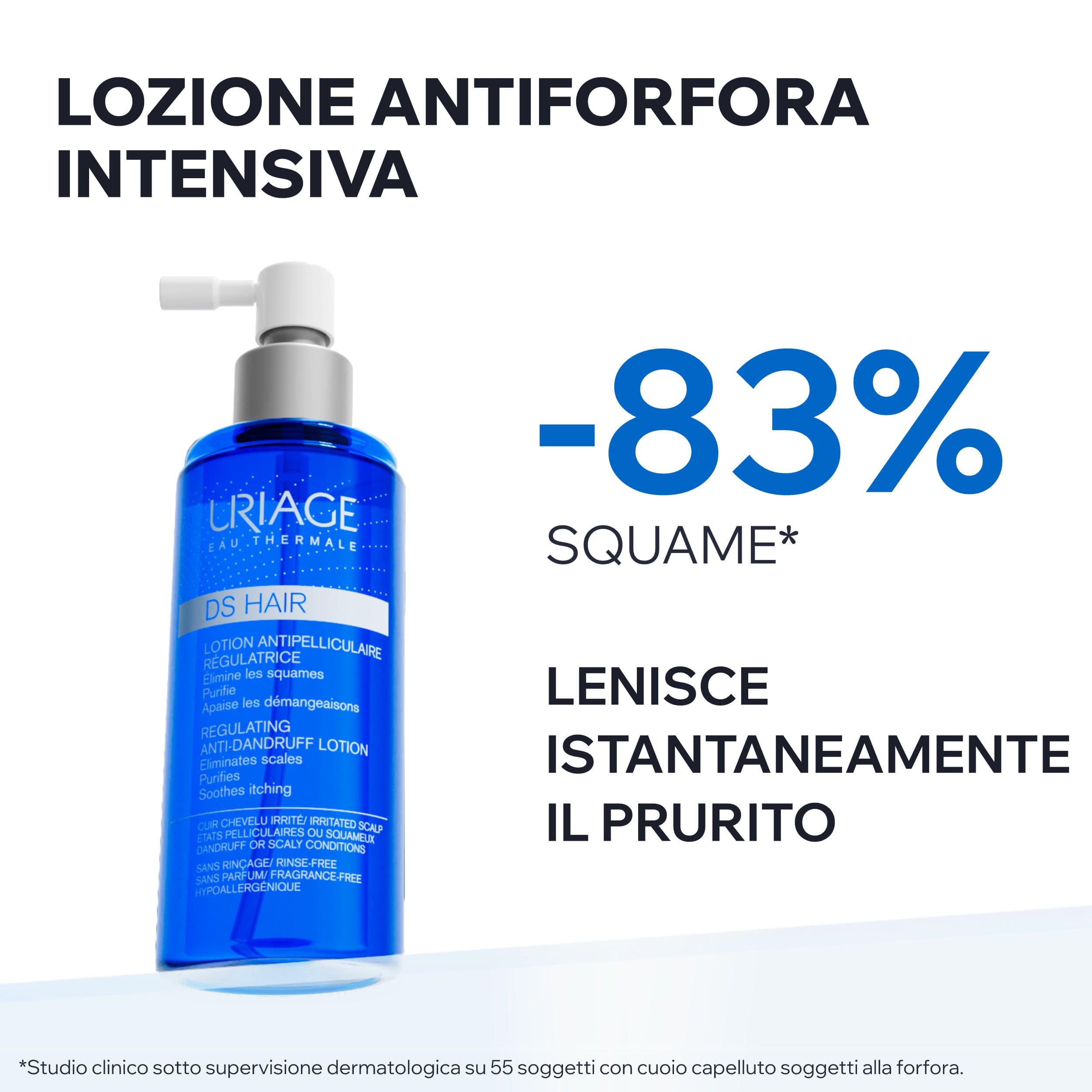 Uriage DS Hair - Lozione Antiforfora Intensiva Per Forfora Grassa O Secca 100 ml