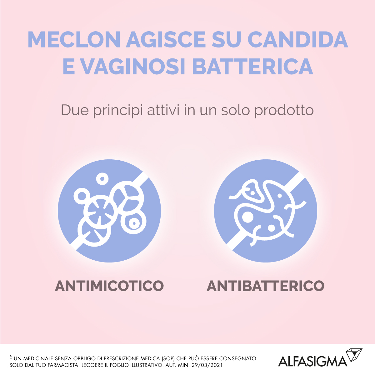 Meclon 100mg+500mg contro le infezioni vaginali 10 Ovuli