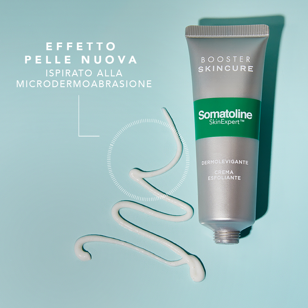 Somatoline SkinExpert, Skincure Dermolevigante, Crema Viso   Esfoliante, Micro-granuli esfolianti - Papaina   50ml