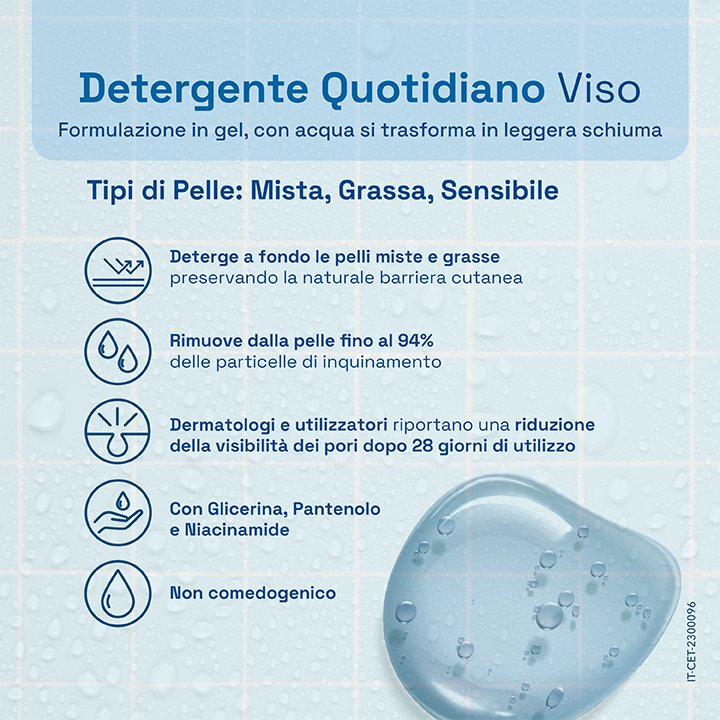 Cetaphil - Detergente Quotidiano Viso Per Pelle Mista, Grassa E Sensibile 473 ml