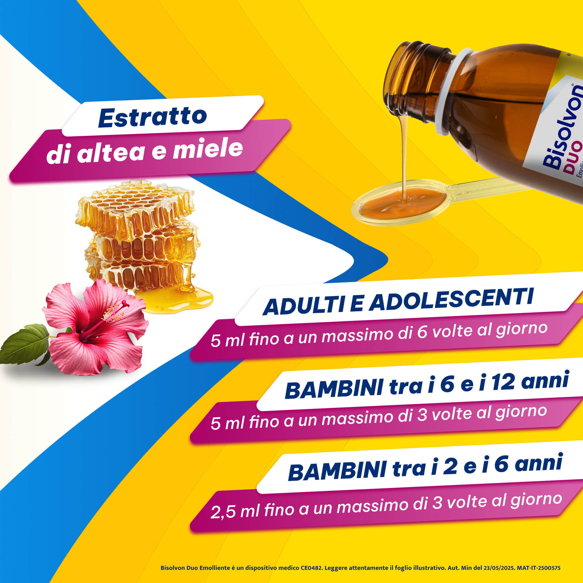 Bisolvon Duo Emolliente 100 ml - Sciroppo Contro Tosse E Gola Irritata Adulti E Bambini (2+)