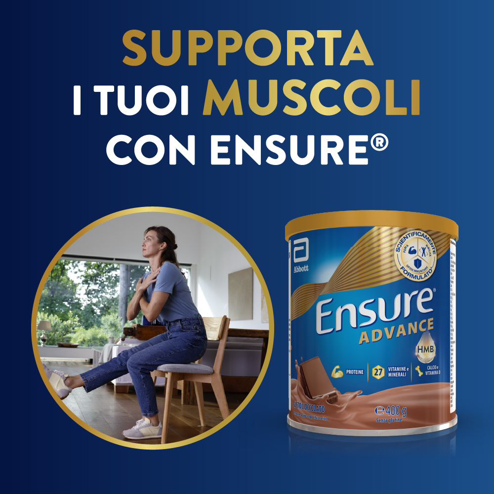 Ensure Advance Cioccolato 400 g Polvere - Integratore Di Vitamine E Minerali