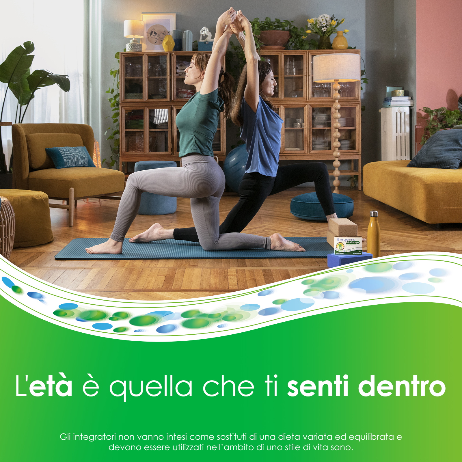 Enterogermina Active Age 28 compresse, Integratore con Probiotici (Fermenti Lattici), Ginkgo Biloba e Vitamina B12, Equilibrio Flora Intestinale, Azione Antiossidante, Riduzione Stanchezza 