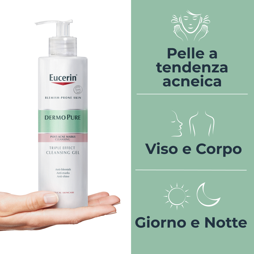 Eucerin DermoPurifyer Oil Control Gel Detergente Tripla Azione 400ml