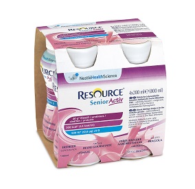 Resource SeniorActiv Fragola Bevanda Ipercalorica e Iperproteica 4x200 ml