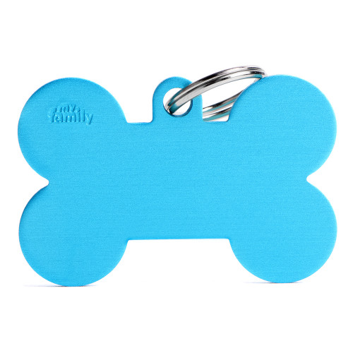 MY FAMILY MEDAGLIETTA OSSO (XL) ALLUMINIO AZZURRO (REF. MFXL07)