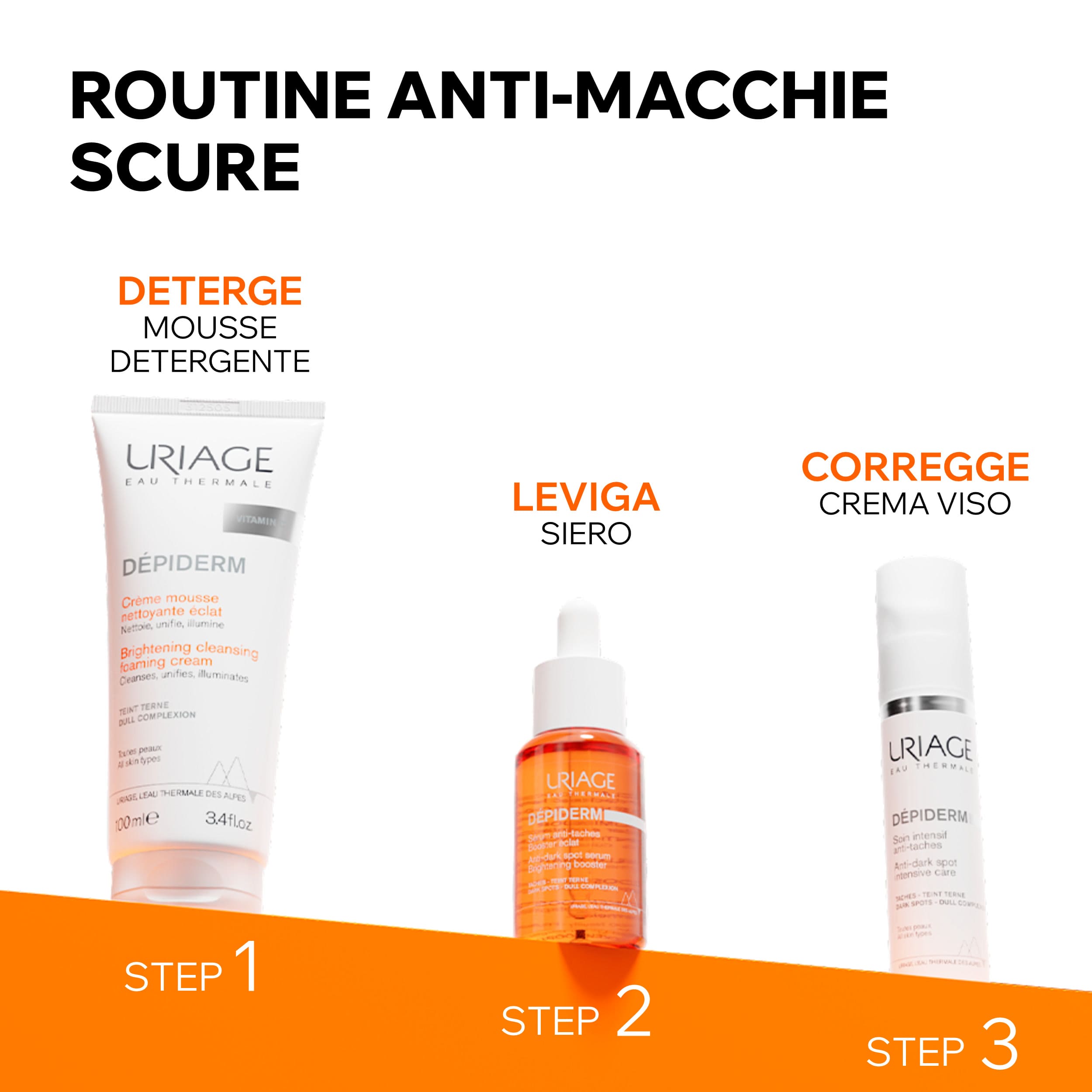 Uriage Dépiderm - Siero Anti-Macchie Illuminante Viso Per Colorito Spento 30 ml