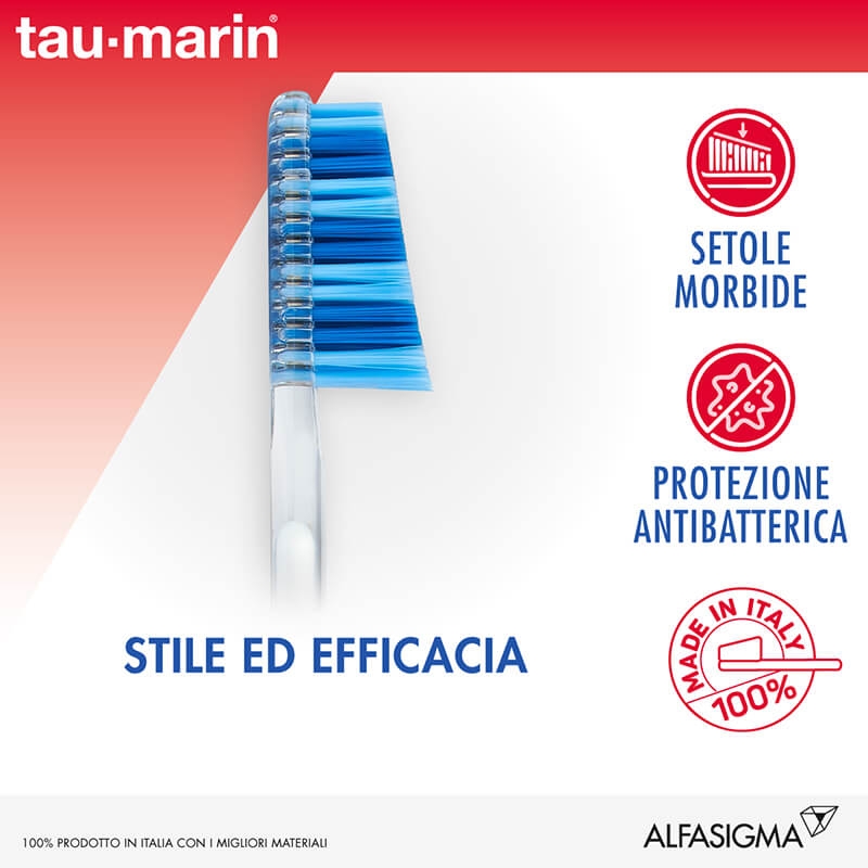 Tau-Marin Spazzolino Scalare 33 Setole Morbide Testina Grande