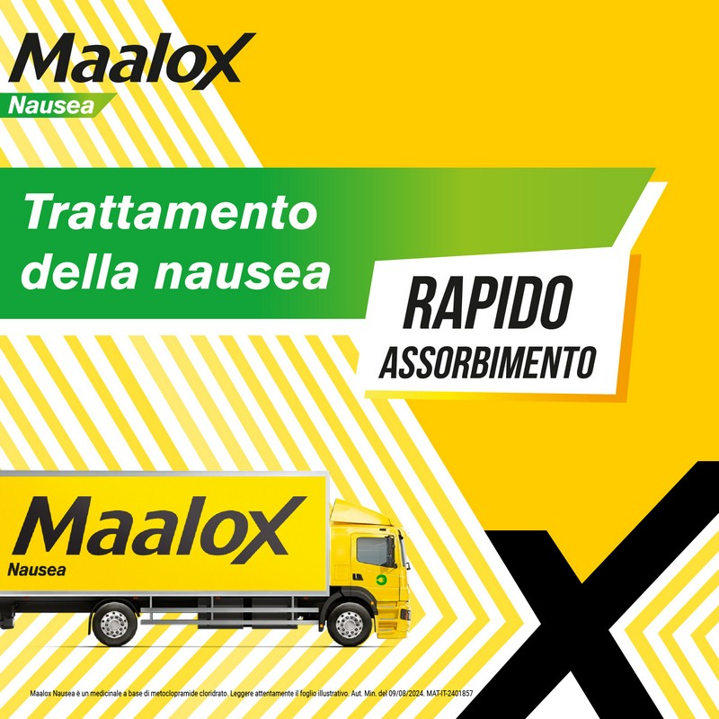 Maalox Nausea 5 mg Metoclopramide Cloridrato - 20 Compresse Effervescenti Per Il Trattamento Della NauseaM
