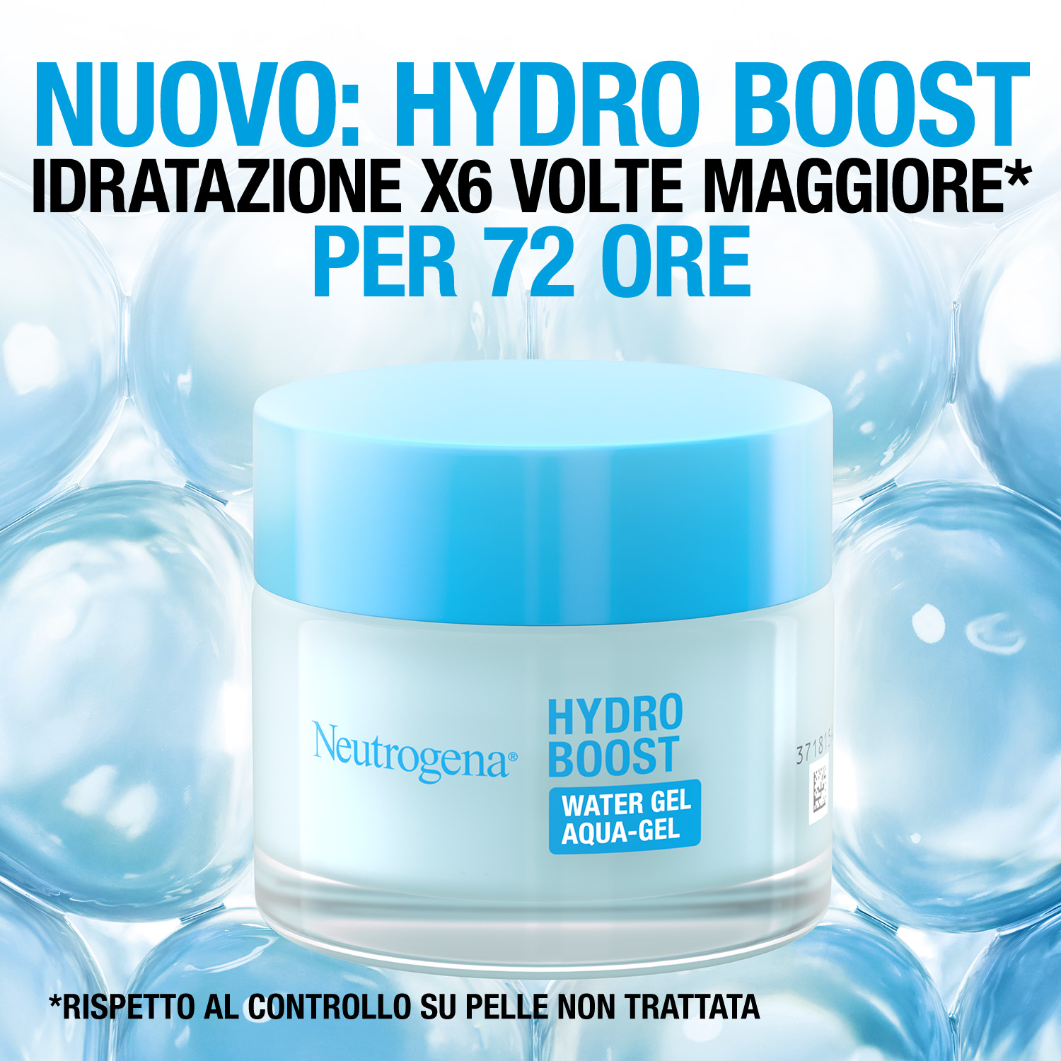 Neutrogena Hydro Boost Acqua Gel 50 ml, Crema idratante viso con Acido Ialuronico per pelle mista