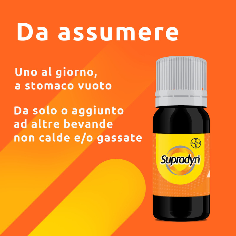 Supradyn Ricarica PRO B12 Integratore Adulti 50+ con Vitamina B12, Zinco e Probiotici Vivi per Energia e Sistema Immunitario, Gusto Caramello, 10 Flaconcini