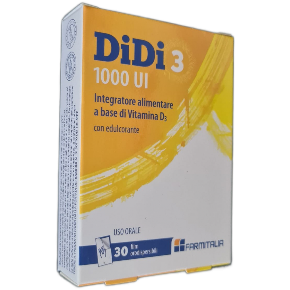 Vitamina D - DiDi 3 1000 UI Integratore Vitamina D3 30 Film orodispersibili