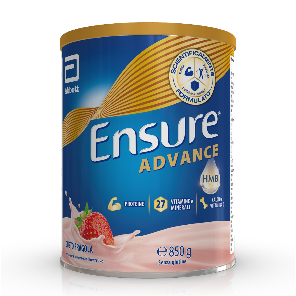 Ensure Advance Fragola 850 g Polvere - Integratore Di Vitamine E Minerali
