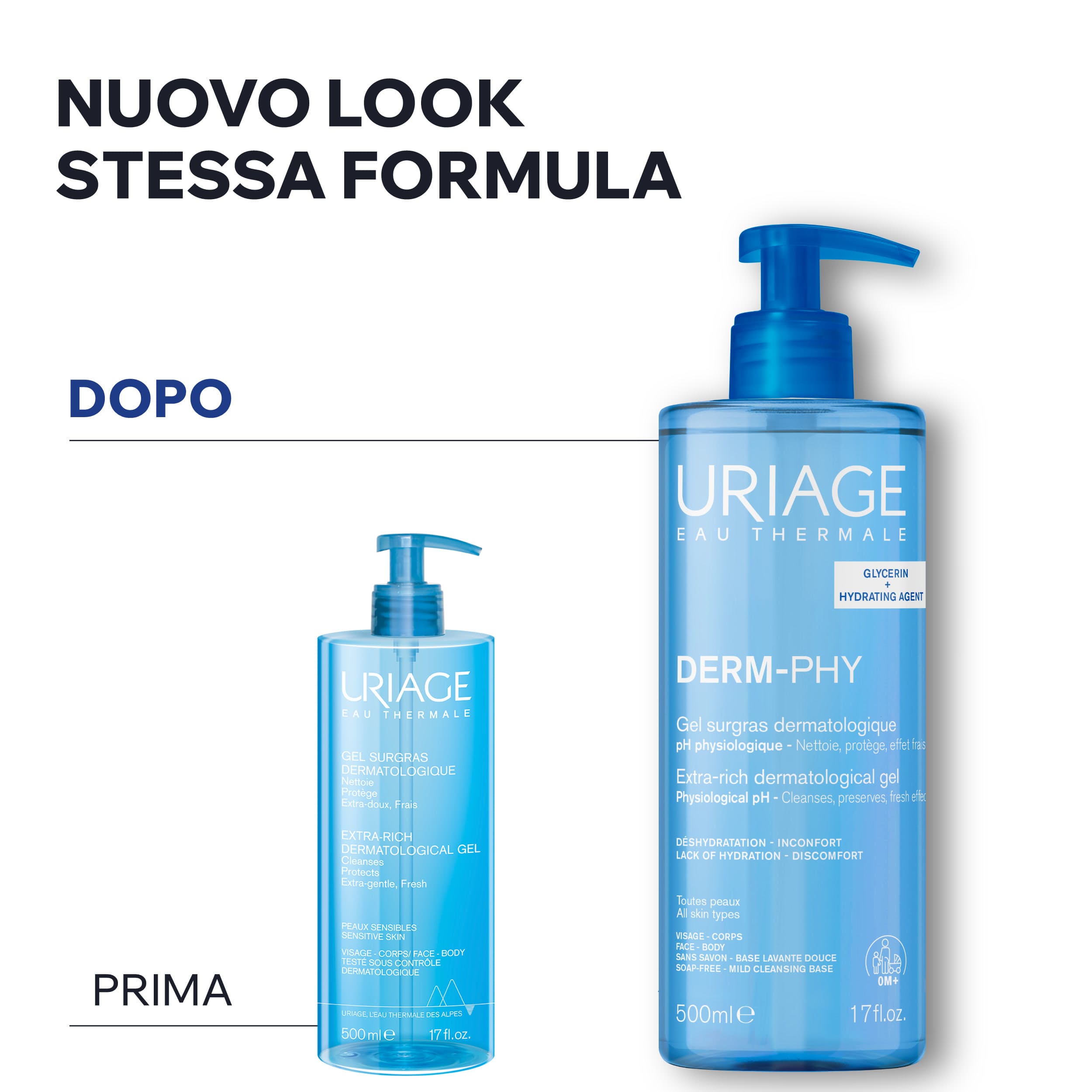 Uriage Derm-Phy Gel Doccia Dermatologico Lenitivo E Protettivo Per Pelle Sensibile 50 ml
