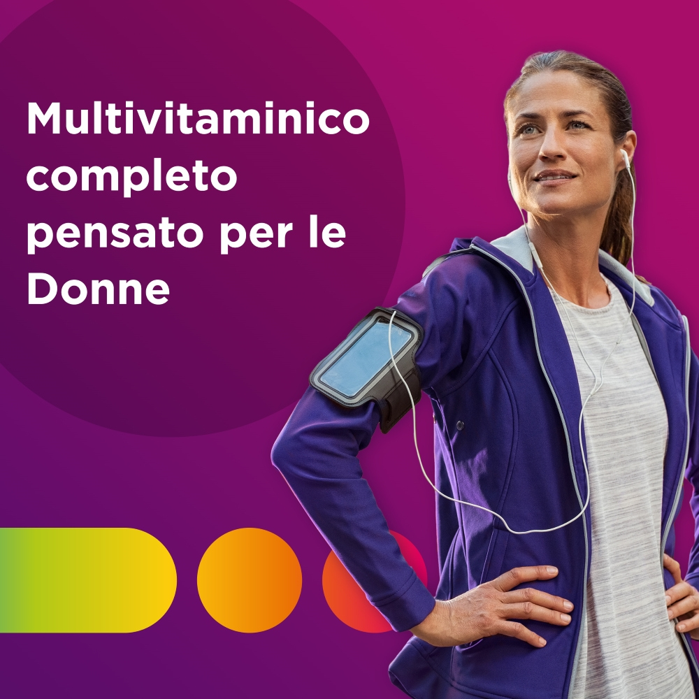 Multicentrum Donna Integratore Alimentare Multivitaminico Vitamina D Calcio Ferro Acido Folico 30Cpr