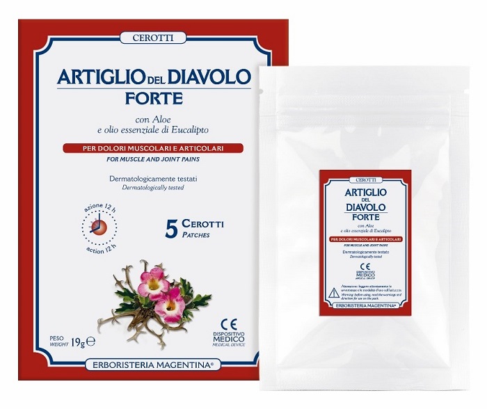 Erboristeria Magentina Artiglio del Diavolo Forte Cerotti per Dolori 5 pezzi